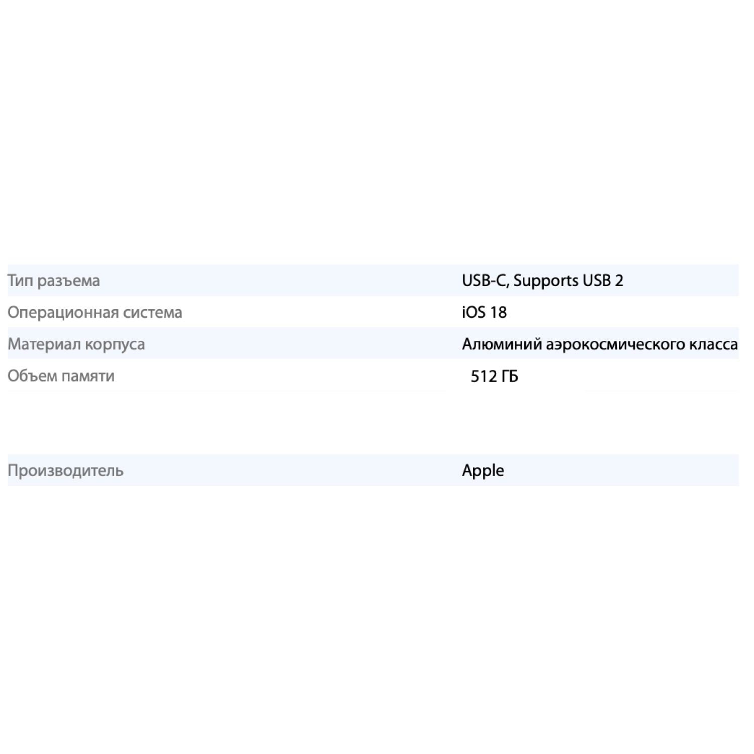 Смартфон Apple iPhone 16 Plus Black (Черный) 512GB