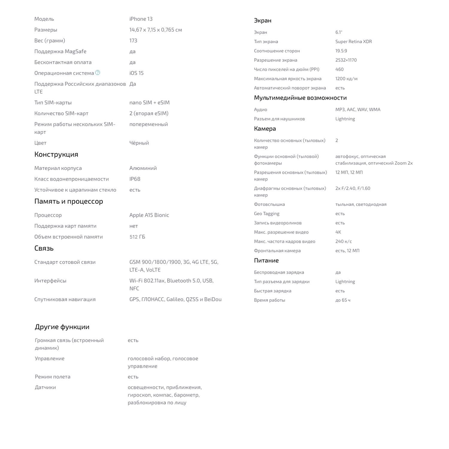 Смартфон Apple iPhone 13 Pink (Розовый) 512GB