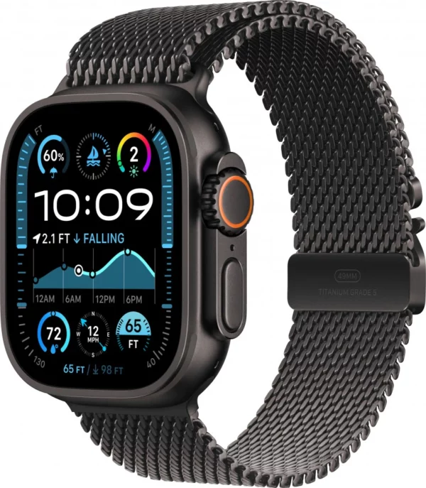 Умные часы Apple Watch Ultra 2 2024 49mm Black Titanium Case with Black Titanium Milanese Loop (M)