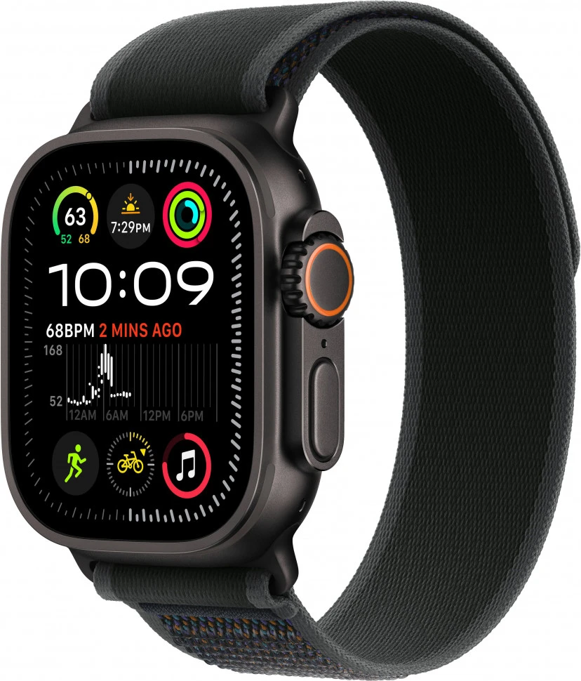 Умные часы Apple Watch Ultra 2 2024 49mm Black Titanium Case with Black Trail Loop (S/M)