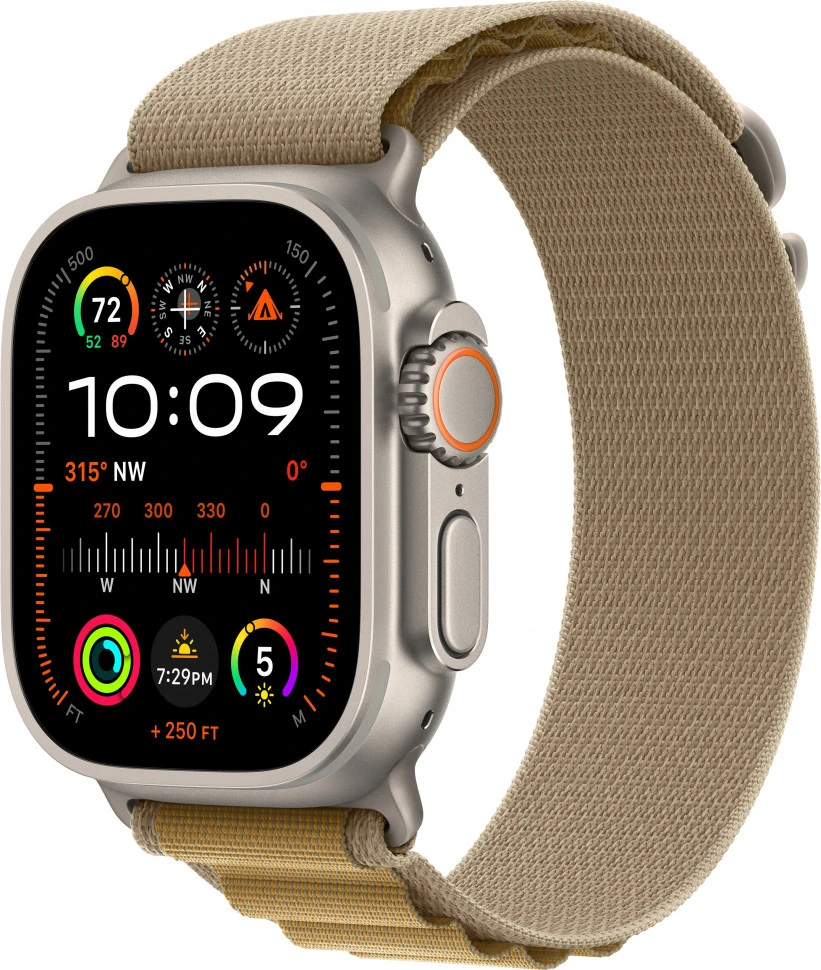 Умные часы Apple Watch Ultra 2 2024 49mm Natural Titanium Case with Tan Alpine Loop (M)