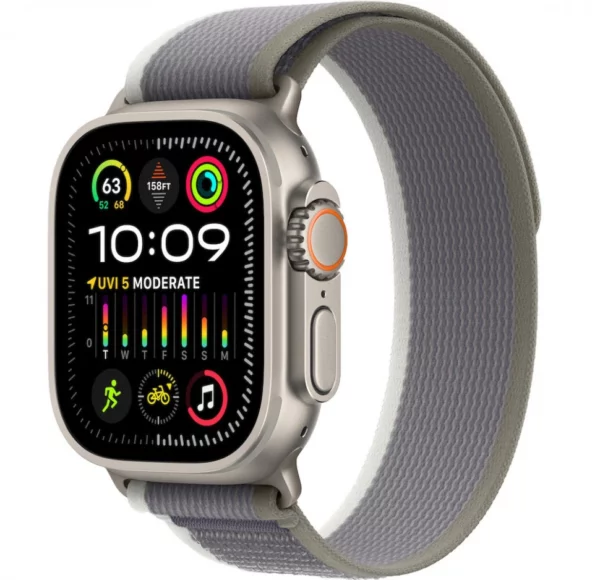 Умные часы Apple Watch Ultra 2 49mm Titanium Case with Green/Gray Trail Loop (M/L)