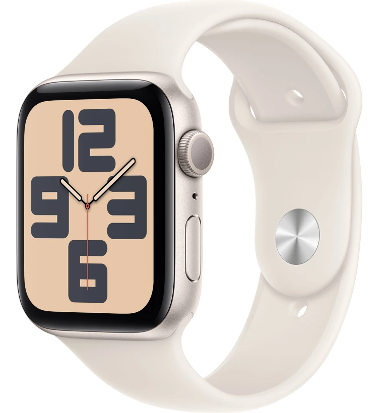 Умные часы Apple Watch SE 2024 44mm Starlight Aluminum Case with Starlight Sport Band (M/L)