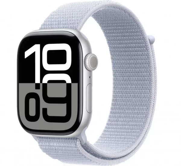 Умные часы Apple Watch Series 10 46mm Silver Aluminum Case with Blue Cloud Sport Loop