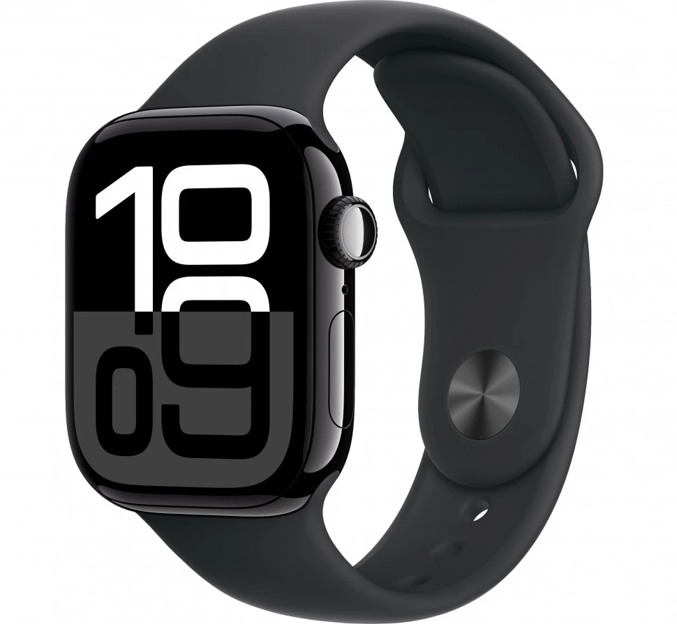 Умные часы Apple Watch Series 10 42mm Jet Black Aluminum Case with Black Sport Band (S/M)