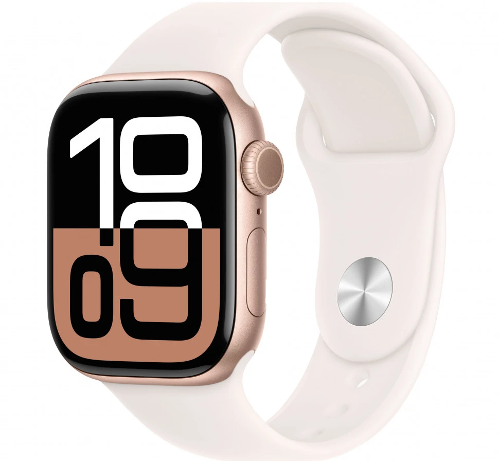 Умные часы Apple Watch Series 10 42mm Rose Gold Aluminum Case with Light Blush Sport Band (M/L)
