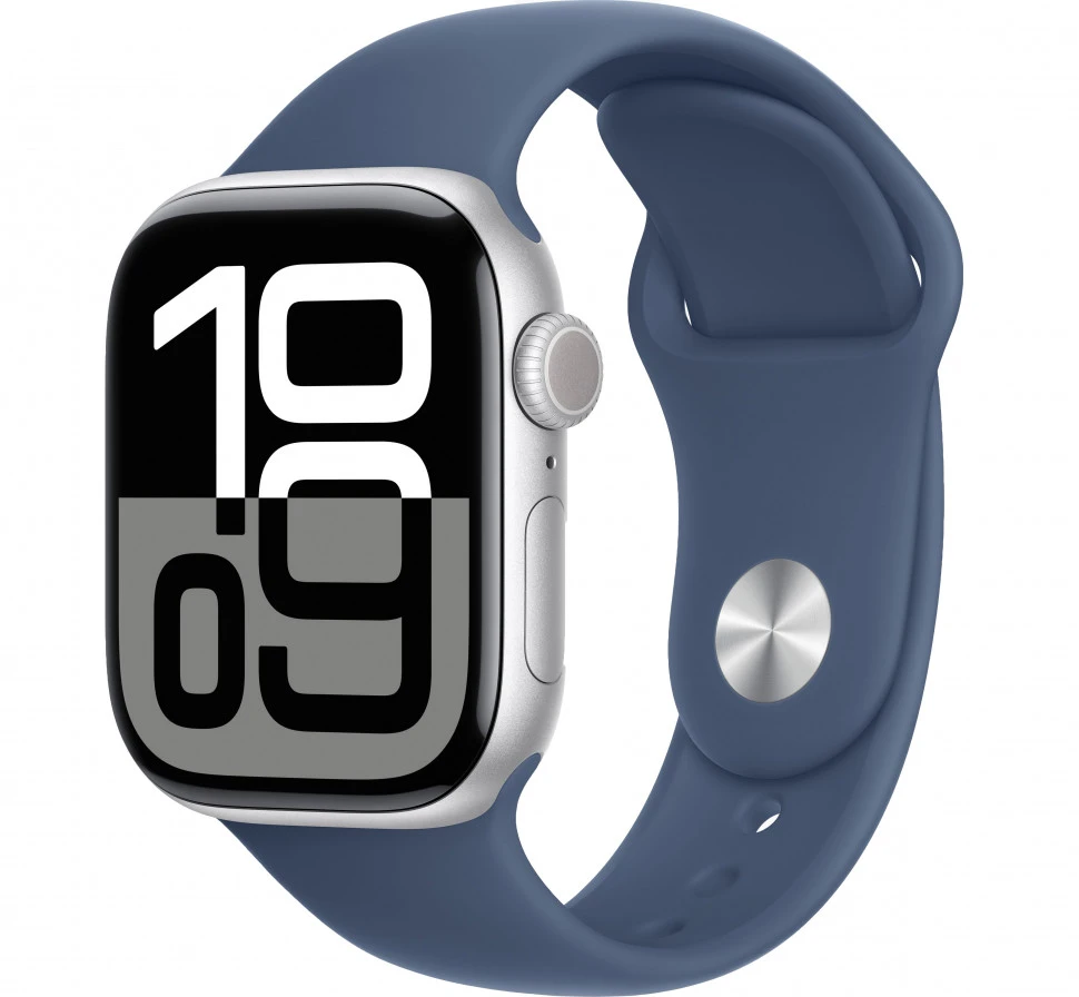 Умные часы Apple Watch Series 10 42mm Silver Aluminum Case with Denim Sport Band (S/M)