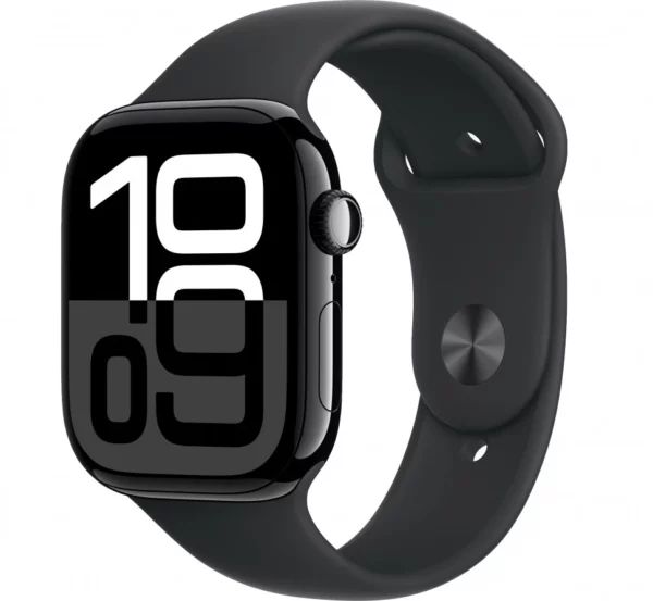 Умные часы Apple Watch Series 10 46mm Jet Black Aluminum Case with Black Sport Band (S/M)