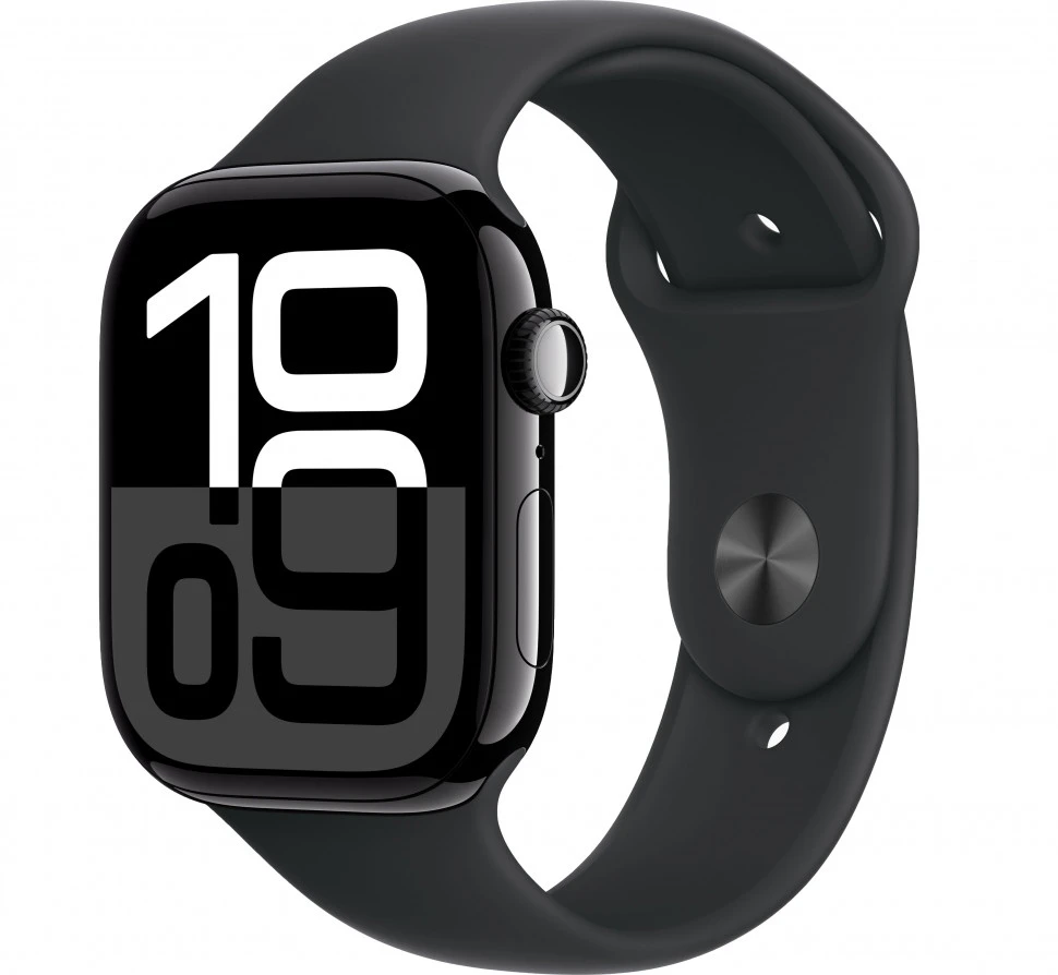 Умные часы Apple Watch Series 10 46mm Jet Black Aluminum Case with Black Sport Band (S/M)