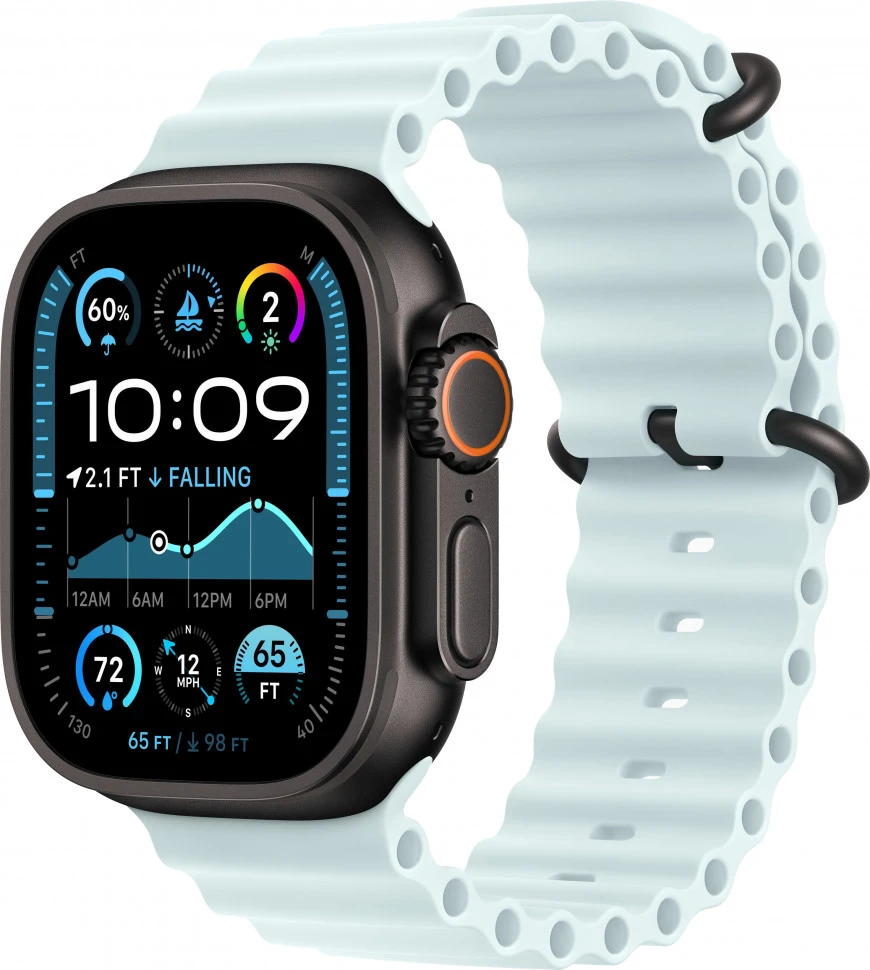 Умные часы Apple Watch Ultra 2 2024 49mm Black Titanium Case with Ice Blue Ocean Band