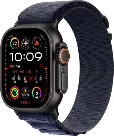 Умные часы Apple Watch Ultra 2 2024 49mm Black Titanium Case with Navy Alpine Loop (L)