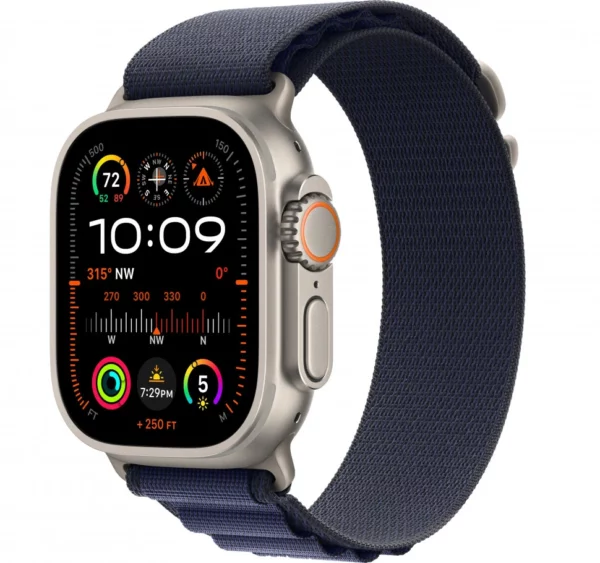 Умные часы Apple Watch Ultra 2 2024 49mm Natural Titanium Case with Navy Alpine Loop (S)