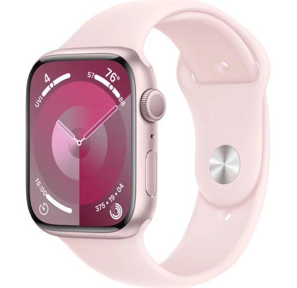 Умные часы Apple Watch Series 9 45mm Pink Aluminum Case with Pink Sport Band (S/M)