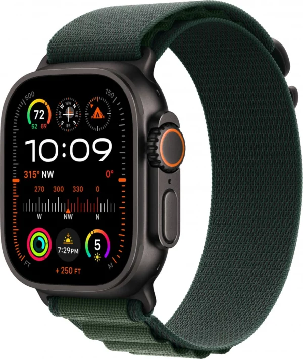 Умные часы Apple Watch Ultra 2 2024 49mm Black Titanium Case with Dark Green Alpine Loop (L)