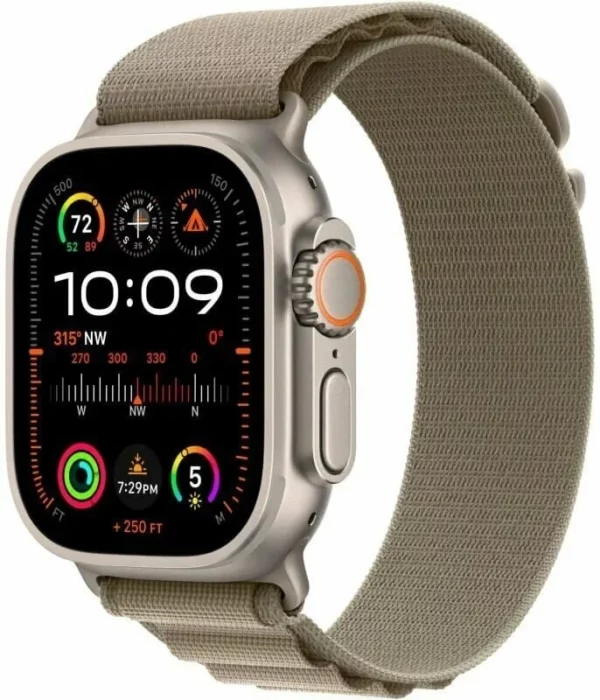 Умные часы Apple Watch Ultra 2 49mm Titanium Case with Olive Alpine Loop (L)