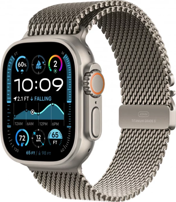 Умные часы Apple Watch Ultra 2 2024 49mm Natural Titanium Case with Natural Titanium Milanese Loop (M)