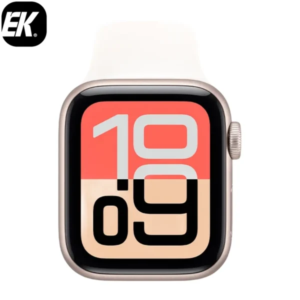 Apple Watch SE 3 2025 GPS 44mm Starlight Aluminium w/ Sport Band M/L MEHJ4