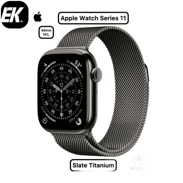 Умные часы Apple Watch Series 11 46mm Slate Titanium Case with Slate Milanese Loop (M/L)