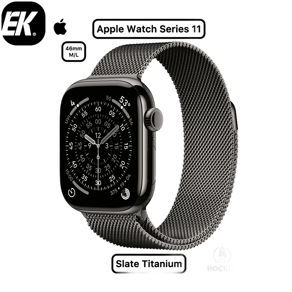 Умные часы Apple Watch Series 11 46mm Slate Titanium Case with Slate Milanese Loop (M/L)