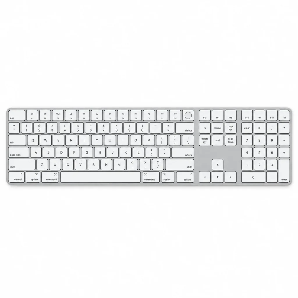 Клавиатура Apple Magic Keyboard with Touch ID and Numeric Keypad USB-C - White (Белый) MXK73