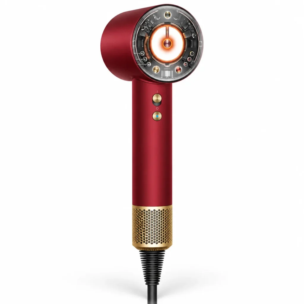Фен Dyson Supersonic Nural HD16, Red Velvet/Gold HK (с кейсом)