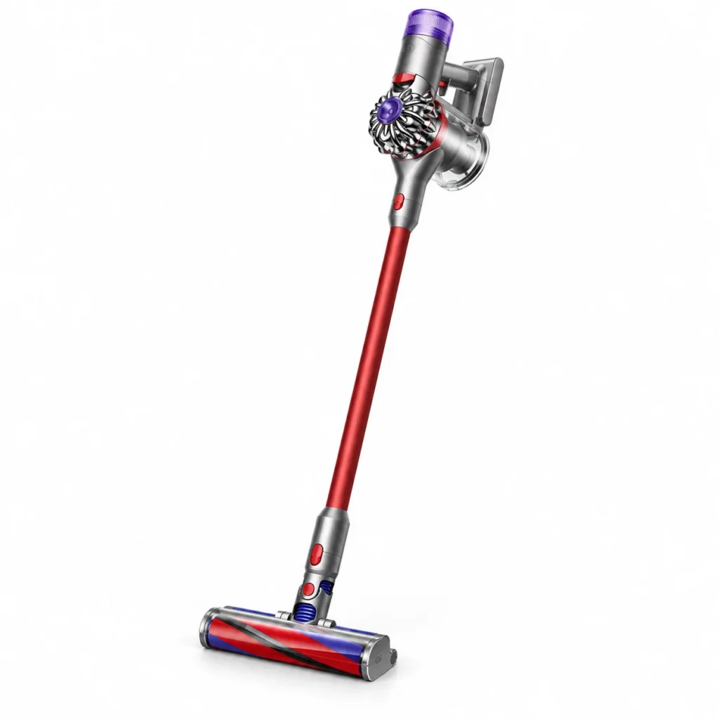 Вертикальный пылесос Dyson V8 Slim Fluffy, красный/никель